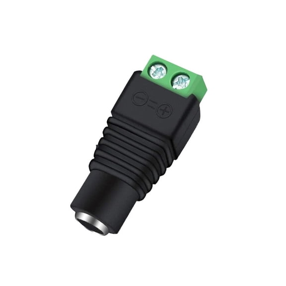 2.1mm x 5.5mm DC Power Plug Female Jack to Screw Terminal CCTV Camera Connector