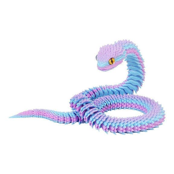 2/1pcs 3D Printed Animals Snake Toys 3D Printed Articulated Snake 3D Animal Model Ornaments Home Office Desk Decor Toys Creative Festival Birthday Gifts For Frends