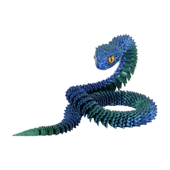 2/1pcs 3D Printed Animals Snake Toys 3D Printed Articulated Snake 3D Animal Model Ornaments Home Office Desk Decor Toys Creative Festival Birthday Gifts For Frends