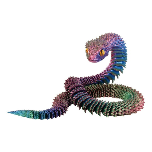 2/1pcs 3D Printed Animals Snake Toys 3D Printed Articulated Snake 3D Animal Model Ornaments Home Office Desk Decor Toys Creative Festival Birthday Gifts For Frends