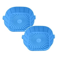 2/1pcs Air Fryer Silicone Liners For 2 To 3 QT Small Air Fryers 2 Pack Square Non-Stick Reusable Air Fryer Liners Silicone Pot Basket Bowl Tray Baking Tray Air Fryer Accessories