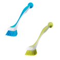 thumbnail image 1 of 2/1pcs Dish Scrubber Brushes Assorted Color Long Handle Dishwashing Brush With Suction Cup Multipurpose Scrub Cleaning Tool For Kitchen Toilet Bathroom, 1 of 9