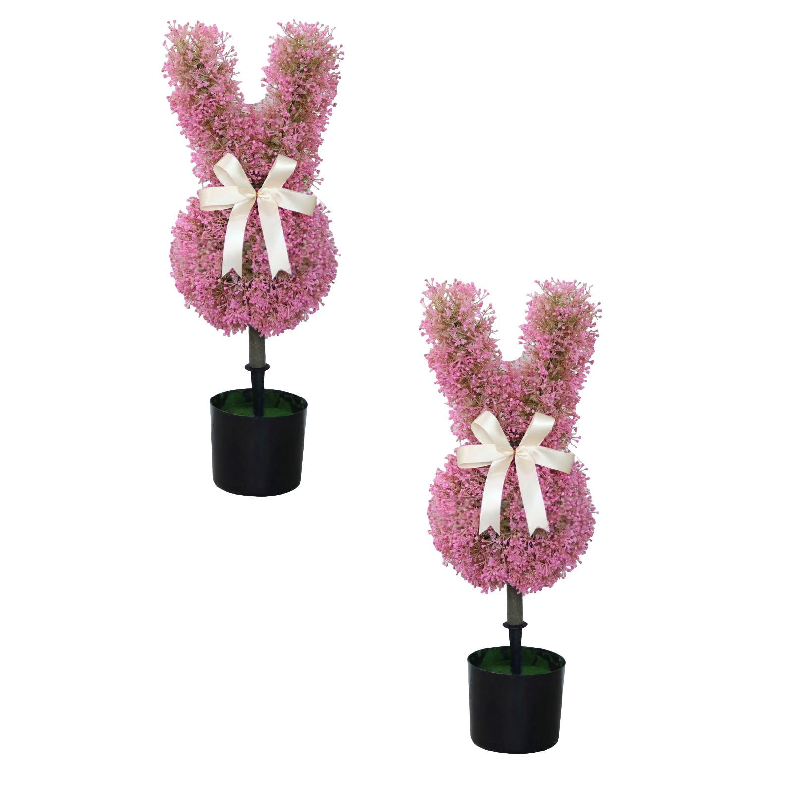 2/1pcs Easter Topiary Trees with Rabbit Topiary Outdoor,Artificial ...