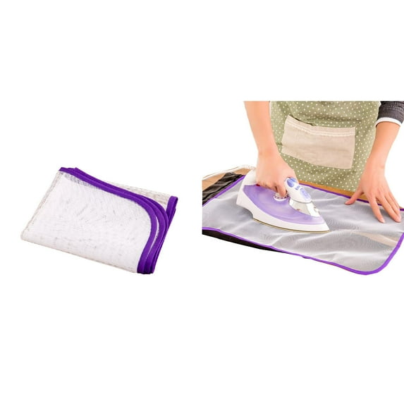 2/1pcs Ironing Mat Heat Resistant Ironing Cloth Protective Insulation Pad Mesh Net Ironing Cloth Guard Protects Clothing Iron Delicate Garments Clothes Iron Pad Pressing Cloth (Random Color)