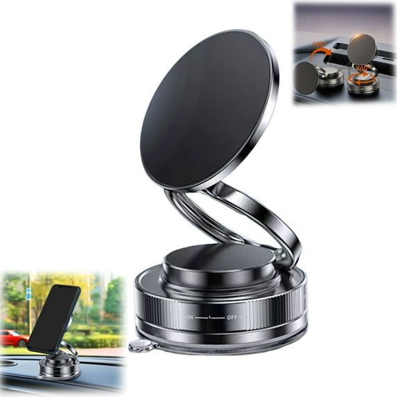 2/1pcs Phone Mount, 360° Adjustable Vacuum Magnetic Phone Holder, Phone Stand, Vacuum Absorption Phone Holders