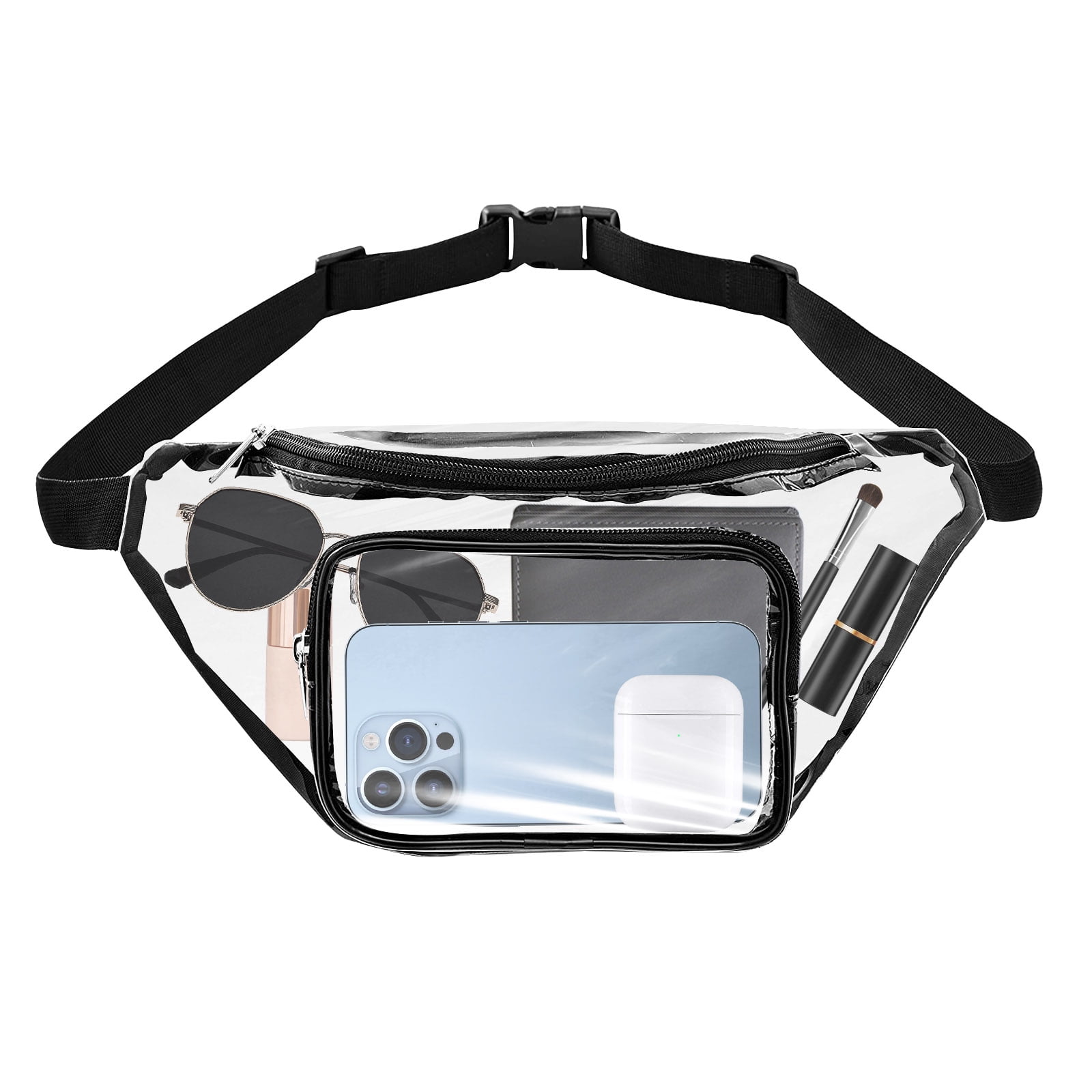 2/1pcs Waterproof Clear Fanny Packs, TSV Stadium Approved Waist Bag