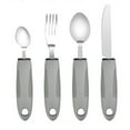 thumbnail image 1 of 2/1sets Adaptive Utensils Adaptive Utensils 4pcs for Hand Tremors Utensils for Elderly Arthritis Weak Hand Grip Easy Grip Aids Handle Stainless Steel Cutlery Set, 1 of 6