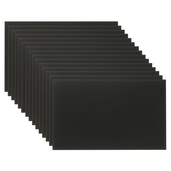 Uxcell Anodized Aluminum Sheet Metal, Laser Plates Engraving Blanks Rectangle for Crafting DIY House Laser Engraving Black 2.1x3.3 inch 15Pcs