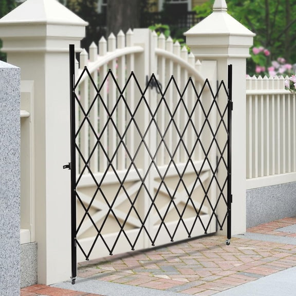 2.2*2m/7.22*6.56ft Single Folding Door Scissor Gate Folding Security Gate Wall Mount