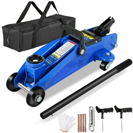 2/2.5/3 Ton Low Profile Floor Car Jack - 3 Ton Jack Stands+Tire Repair Kit+Wrench/Chock for SUV/Car/Truck
