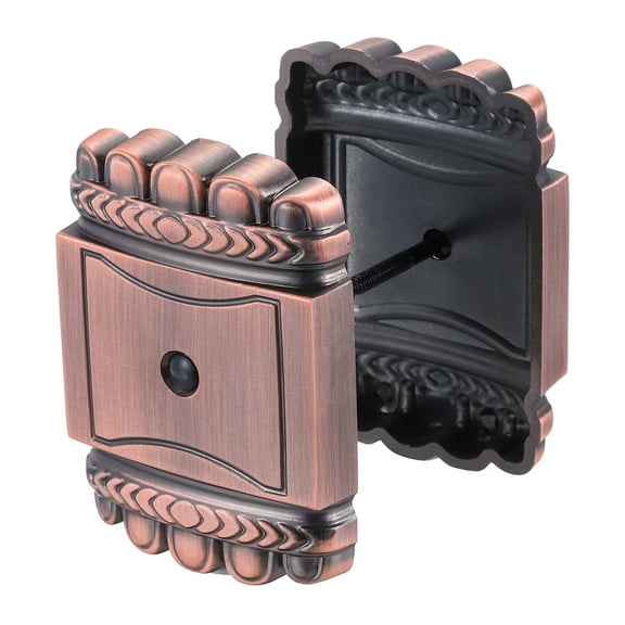 2-2/5" Door Hole Cover Plate Square Zinc Alloy Deadbolt Cover Plate Door Reinforcement Plate Chrome Plated