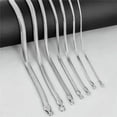 thumbnail image 1 of 2.2-6mm Real Stainless Steel Silver Flat Snake Chain Necklace Women Men 18-36'', 1 of 2