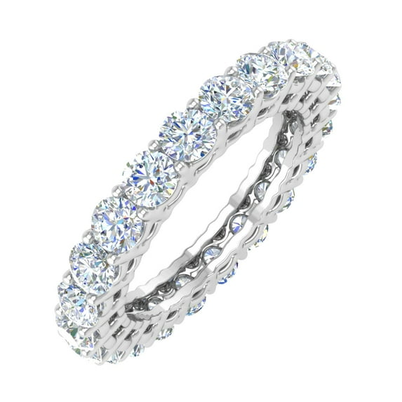 2.2 Carat Prong Set Diamond Eternity ring in 14K White Gold - IGI Certified (Ring Size 8)