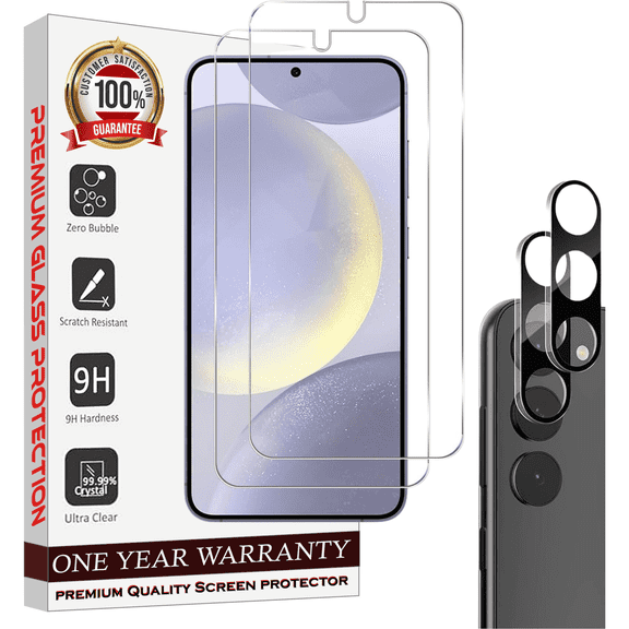 2 + 2 Entronix Duo Pack for Galaxy S25 Plus, 2 HD Clear Screen Protector 2 Camera Lens Protector