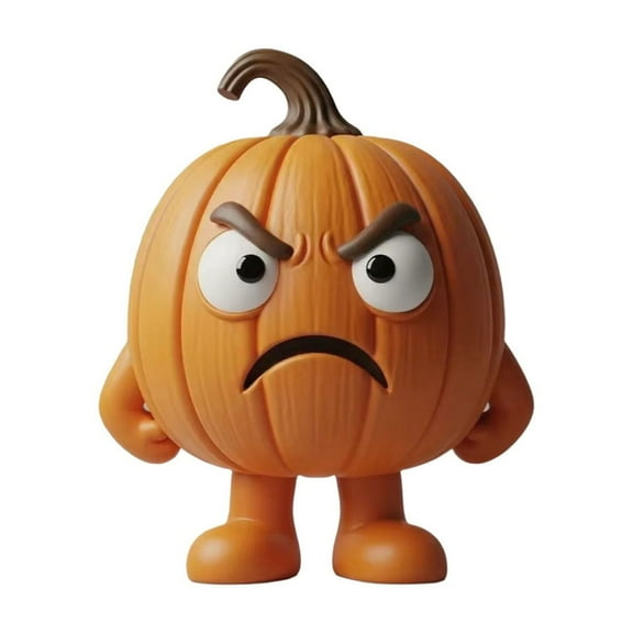 2.2 Inch Halloween Mini Resin Pumpkin Statue, Compact Jack O Lantern Figurine with Expressive Face for Table Shelf Desk Decor