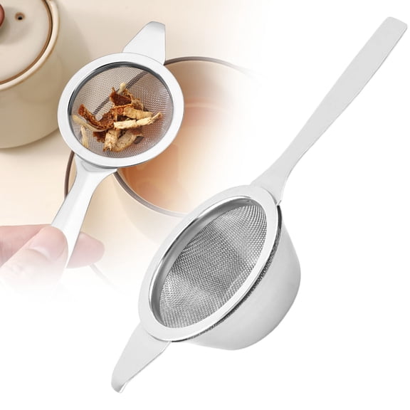 2.2 Inch Matcha Strainer Set with Bowl, Stainless Steel Mesh Sieve for Loose Tea, Coffee, and Spices, Compact Portable Tea Sifter for Kitchen, Home, Travel, Barista Use, Silver