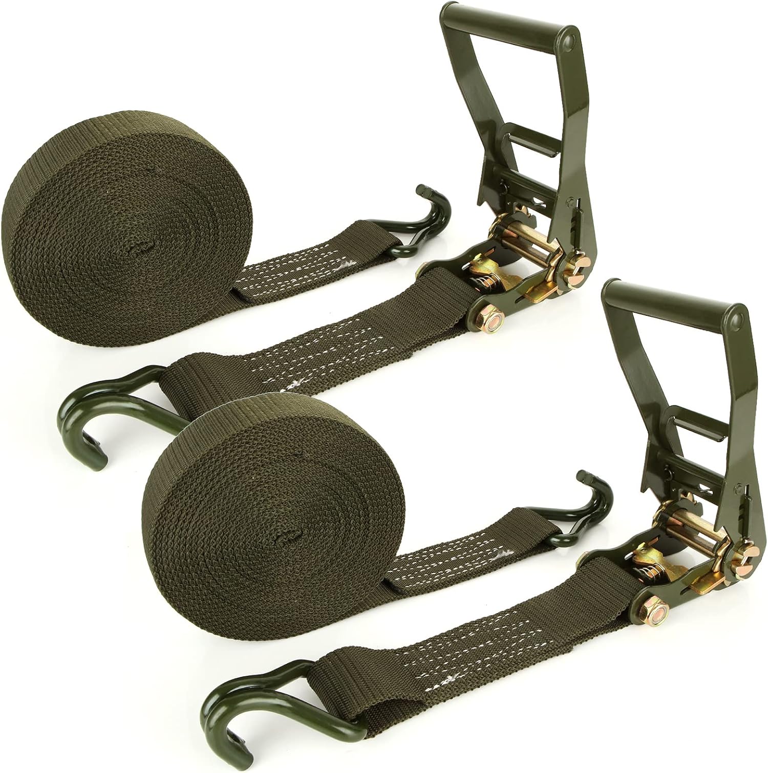 Double Stack Container Straps 2 2 Inch Ratchet Straps 20ft Tie Down Straps Ratchet with Double J Hook ...