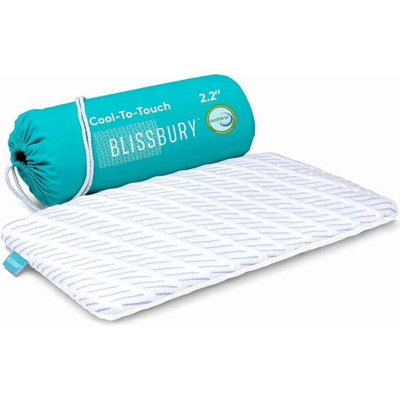2.2 Inch Super Thin Memory Foam Pillow for Stomach and Back Sleepers Cooling White Queen Size