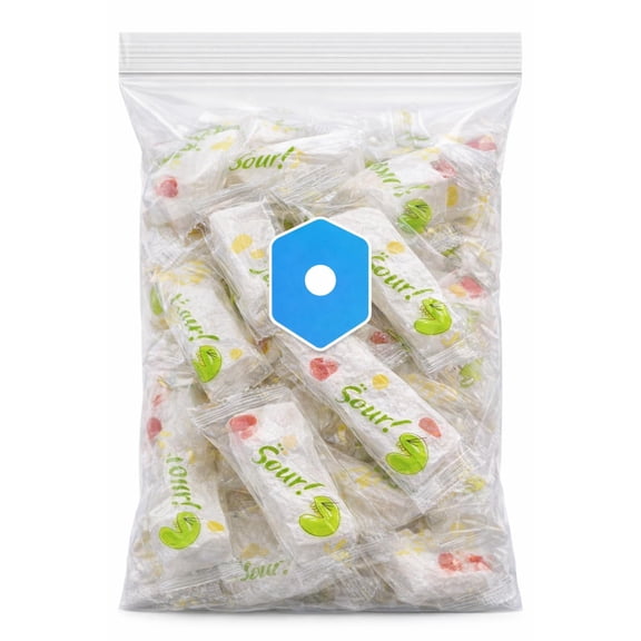 2.2 LB Bulk Bag Sour Italian Jujube Nougat Candies Soft and Chewy Fruit Jelly Bean Large Wholesale Pack of Authentic Italian Candy Confections