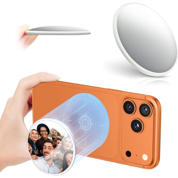 2.2" Magnetic Selfie Mirror for Back Camera,Slim Phone Convex Mirror for Magsafe Compatible with iPhone 17 16 15 14 13 Pro Max Plus,Mag-Safe Case & All Phone for Wide Angle