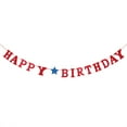 thumbnail image 1 of 2.2 Meters Fabric Happy Birthday Letter Bunting Banners Garland Birthday Party Hanging Decoration (Red), 1 of 1