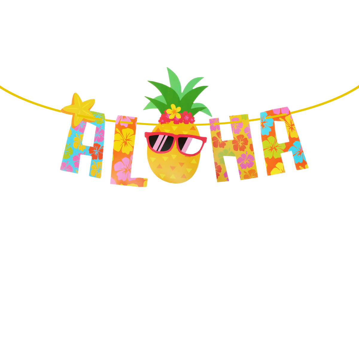 2.2 Meters Luau Party Banner Aloha Hawaii Theme Party Decoration Supplies Photography Props - image 1 of 8