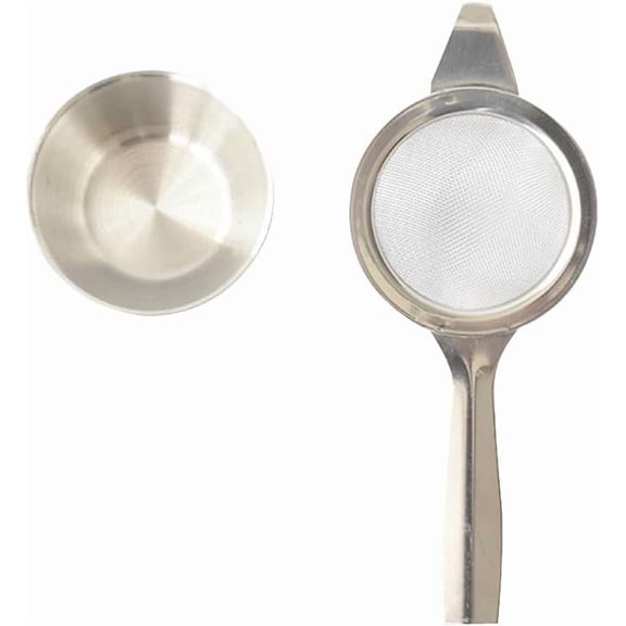 2.2" Mini Matcha Sifter, 30 Fine Mesh T304 Stainless Steel, Tea Strainer, Cocktail Strainer with Base