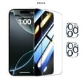 thumbnail image 1 of [2+2 Pack]AMAGA Compatible with iPhone 16 Pro Max Screen Protector, HD and Privacy Tempered Glass Screen Protector with Camera Lens Protector, 1 of 6