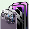 [2+2 Pack] Blackout Screen Protector with Camera Lens Protector for