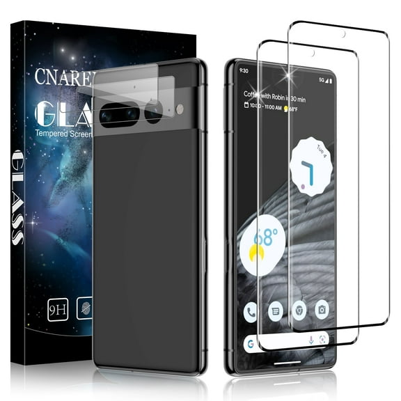 [2+2 Pack] Cnarery for Google Pixel 7 Pro Screen Protector, 9H Tempered Glass, Easy Installation, Case Friendly HD Clear for Google Pixel 7 Pro Tempered Glass Screen Protector Anti-Scratch