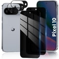 thumbnail image 1 of [2+2 Pack] DOCOCO Compatible with Google Pixel 10 Privacy Screen Protector with Camera Lens Protector, 9H Tempered Glass, HD Clear Case Friendly Anti-Scratch, 1 of 7