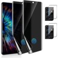 thumbnail image 1 of [2+2 Pack] For Galaxy S21 Ultra 5G Privacy Screen Protector, 2 Pack TPU Film & 2 Pack Tempered Glass Camera Lens Screen Protector, 1 of 5