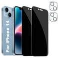 thumbnail image 1 of [2+2 Pack]For iPhone 14 Screen Protector with Camera Lens Protector,Sensor Protection,Case Friendly Privacy Tempered Glass Film[9H Hardness] for iPhone 14, 1 of 5
