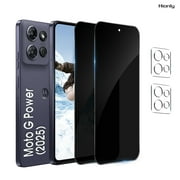 [2+2 Pack] Hionly Compatible with Motorola Moto G Power 2025 Privacy Screen Protector with Camera Lens Protector