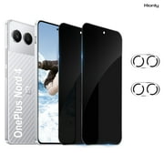 [2+2 Pack] Hionly Compatible with OnePlus Nord 4 Privacy Screen Protector with Camera Lens Protector