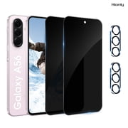[2+2 Pack] Hionly Compatible with Samsung Galaxy A56 5G Privacy Screen Protector with Camera Lens Protector