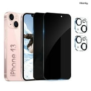 [2+2 Pack] Hionly Compatible with iPhone 13 Privacy Screen Protector with Camera Lens Protector