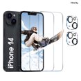 thumbnail image 1 of [2+2 Pack] Hionly Compatible with iPhone 14 HD Screen Protector with Camera Lens Protector, 1 of 8