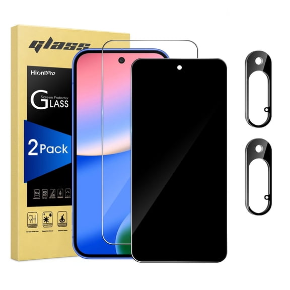 [2+2 Pack] HionlyPro Compatible with Google Pixel 10 HD and Privacy Screen Protector with Camera Lens Protector, [9H Hardness] Bubble Free, HD Clear, Easy Installation, Case Friendly