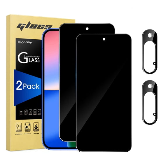 [2+2 Pack] HionlyPro Compatible with Google Pixel 10 Privacy Screen Protector with Camera Lens Protector, [9H Hardness] Bubble Free, HD Clear, Easy Installation, Case Friendly