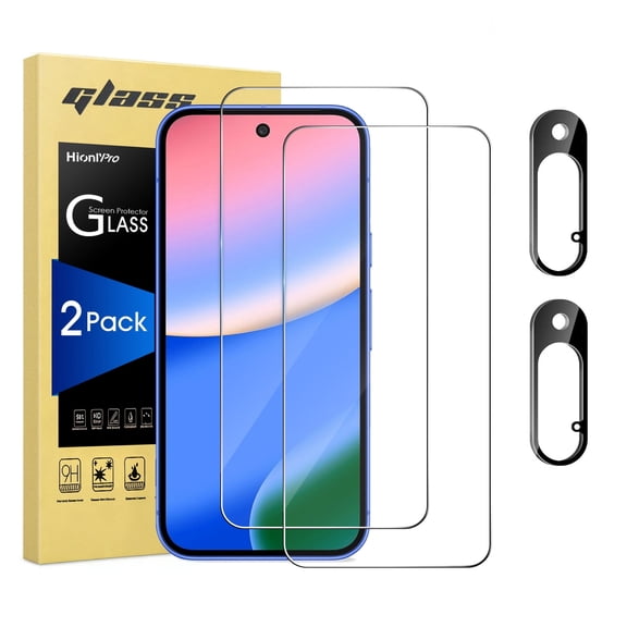 [2+2 Pack] HionlyPro Compatible with Google Pixel 10 Screen Protector with Camera Lens Protector, [9H Hardness] Bubble Free, HD Clear, Easy Installation, Case Friendly