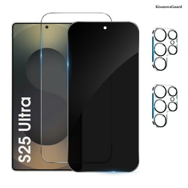 [2 2 Pack] KisonovaGuard Compatible with Samsung Galaxy S25 Ultra HD and Privacy Screen Protector with Camera Lens Protector