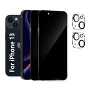 [2+2 Pack] We Life Compatible with iPhone 13 Privacy Screen Protector with Camera Lens Protector, [9H+ Tempered Glass] [Military-Grade Drop Protection] HD Clear, Anti-Scratch