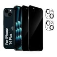 thumbnail image 1 of [2+2 Pack] We Life Compatible with iPhone 14 Plus Privacy Screen Protector with Camera Lens Protector, [9H+ Tempered Glass] [Military-Grade Drop Protection] HD Clear, Anti-Scratch, 1 of 8