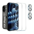 thumbnail image 1 of [2+2 Pack] We Life Compatible with iPhone 17 Screen Protector with Camera Lens Protector, [9H+ Tempered Glass] [Military-Grade Drop Protection] HD Clear, Anti-Scratch, 1 of 7