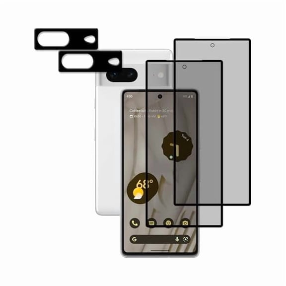 [2-2 Pack Privacy Screen Protector Designed For Google Pixel 7 Anti Spy Private Tempered Glass Film 2-Pack Camera Lens Protector Film 2-Pack