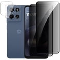 thumbnail image 1 of [2+2 Pack] Privacy Screen Protector for Motorola Moto G 5G 2026, Anti-Spy Shatterproof Tempered Glass with Camera Lens Tempered Glass 9H Hardness Bubble Free Anti-Glare Case Friendly, 1 of 7