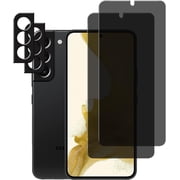 [2+2 Pack] Samsung Galaxy S22 Tempered Glass Screen Protector + Camera Lens Protector Samsung Galaxy S22 Clear HD Protective Film