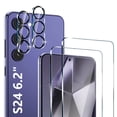 thumbnail image 1 of [2+2 Pack] for Samsung Galaxy S24 Screen Protector, 9H Tempered Glass, Ultrasonic Fingerprint Compatible, HD Clear Case Friendly for Samsung S24 Glass Screen Protector 5G, 1 of 7