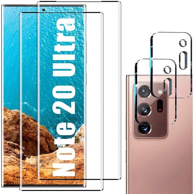 Samsung Galaxy Note 20 Ultra/5G Screen Protector, 2+2 Pack, HD, 3D